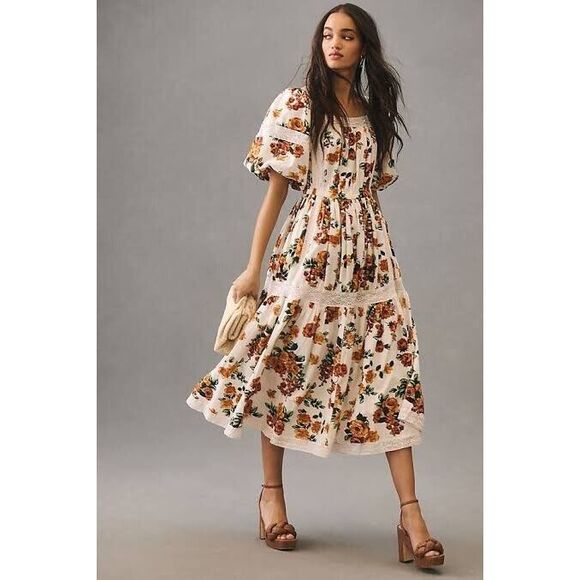 Anthropologie Dresses & Skirts - Anthropologie Mille Tiered Square-Neck Dress
